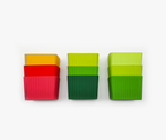 Set of 3 square silicone snack forms