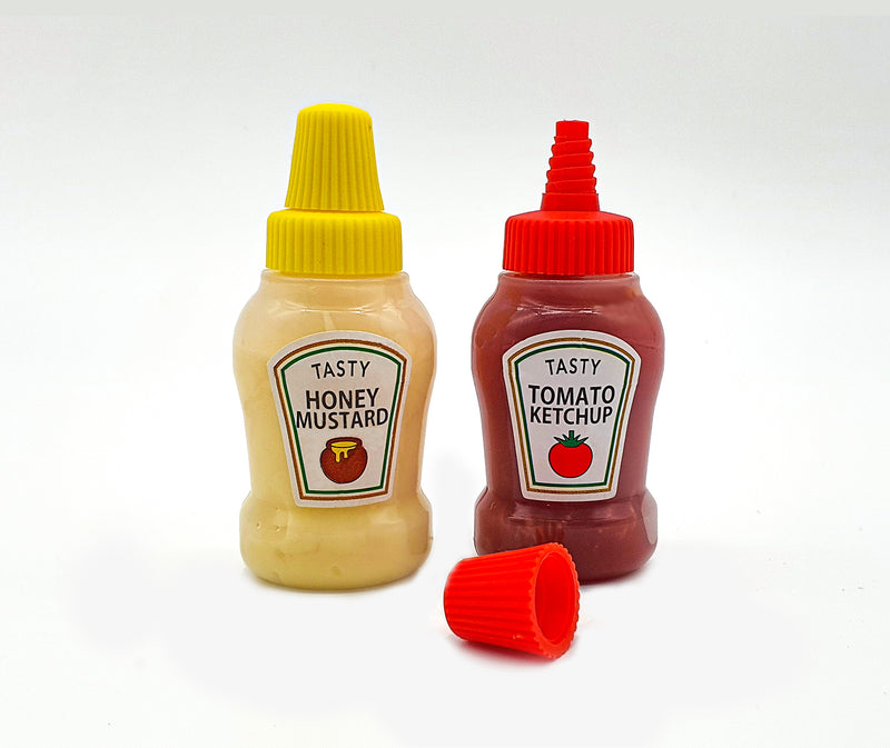 Zankie 2/4 Pcs Mini Ketchup Bottle- 25ML Squeezy Sauce Bottles|Honey/Soy  Sauce/Salad Dressing Bottle| Portable Children Picnic Lunch Box Dressing